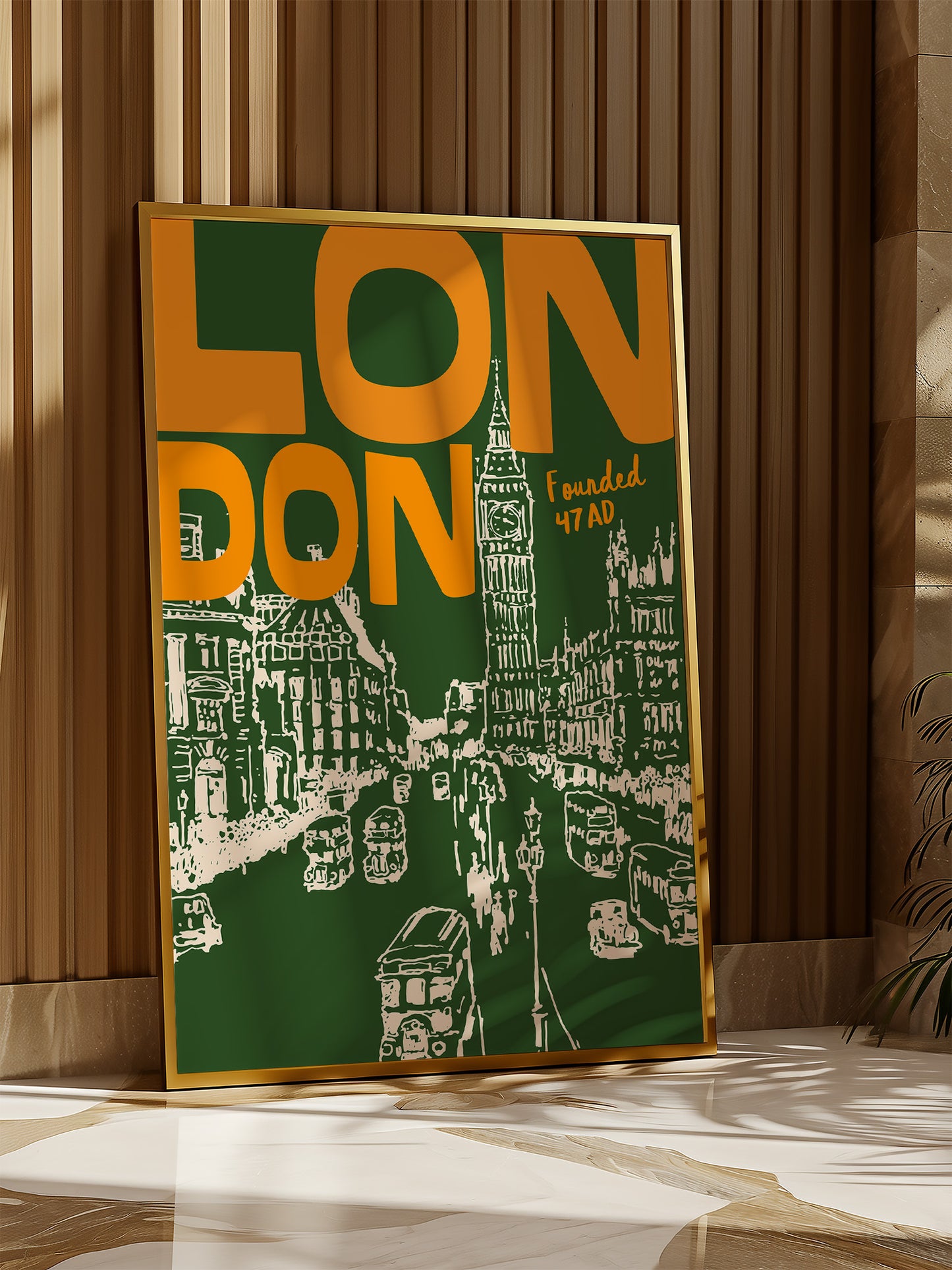 Retro London Travel Poster