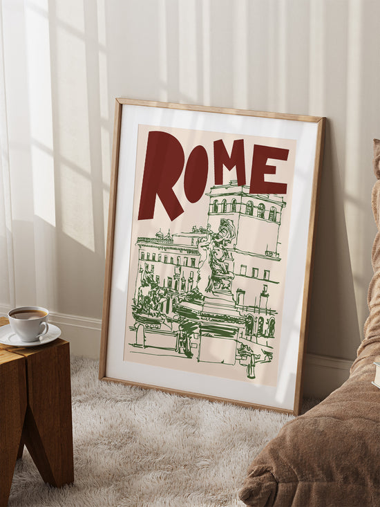 Retro Rome Travel Print