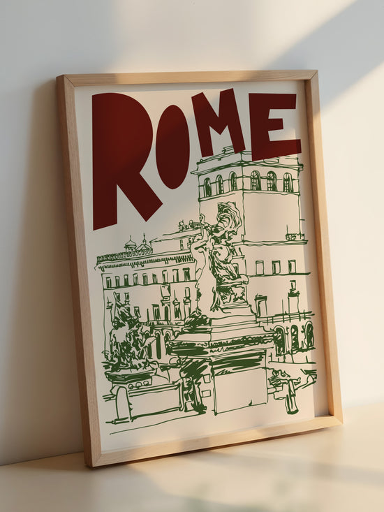 Retro Rome Travel Print
