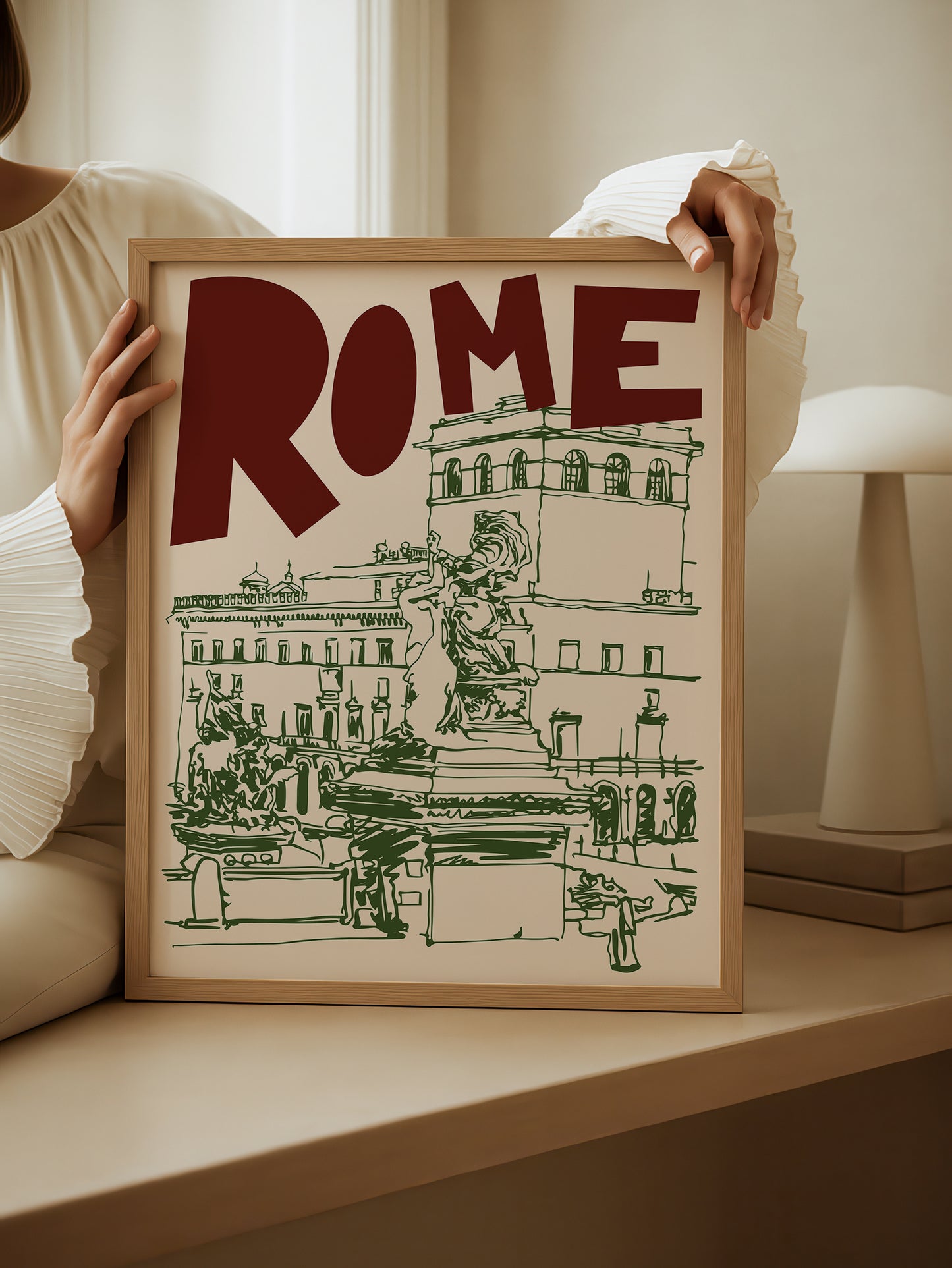 Retro Rome Travel Print