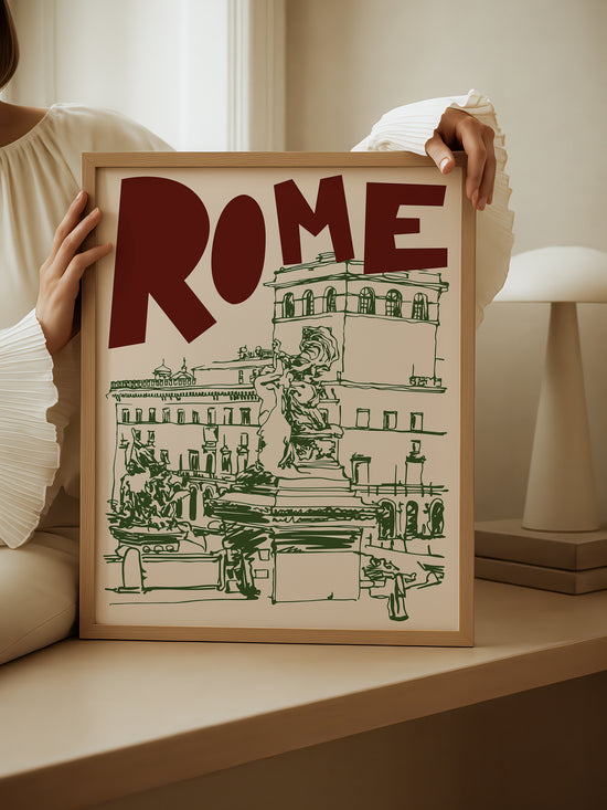 Retro Rome Travel Print