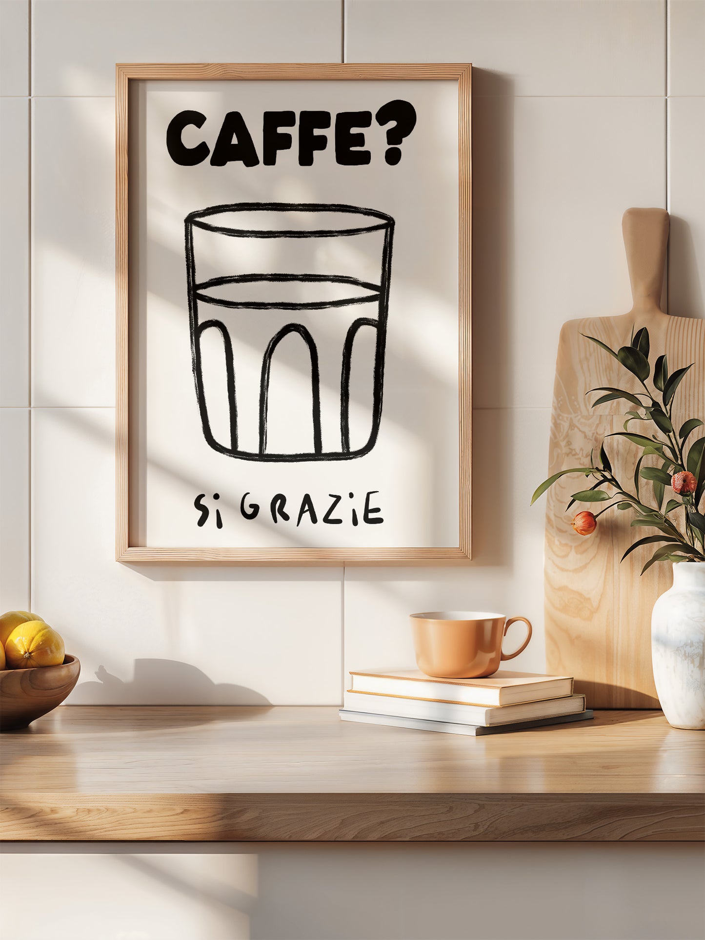 Blue Caffe Art Print