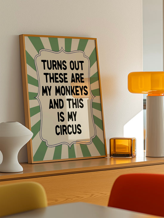 This Is My Circus Print - Green