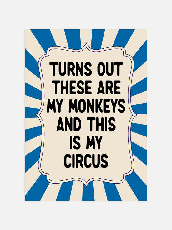 This Is My Circus Print - Blue