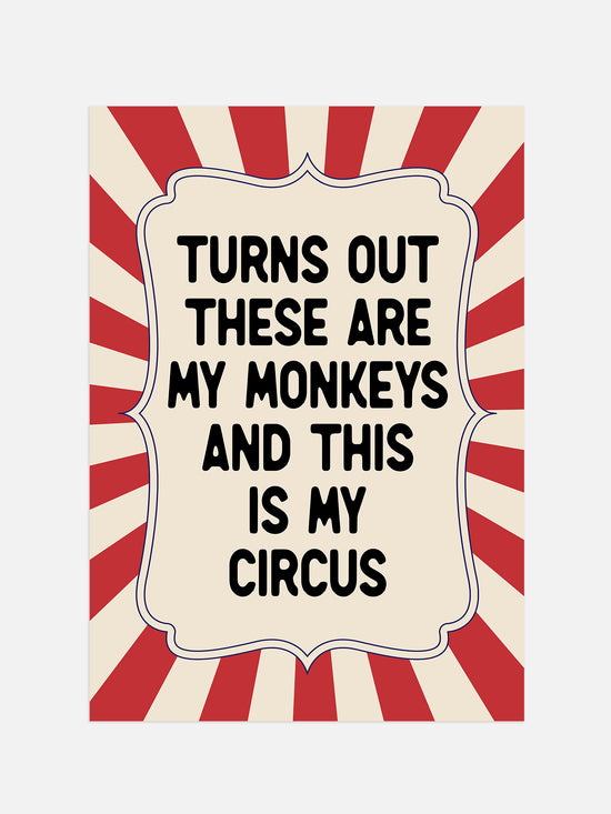 This Is My Circus Print - Red