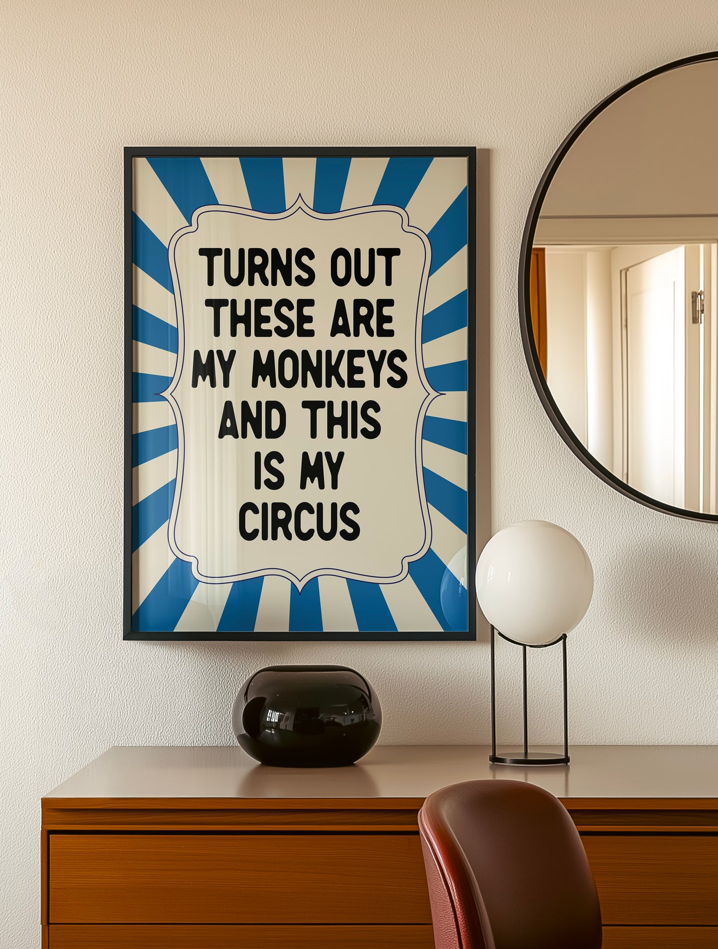 This Is My Circus Print - Blue