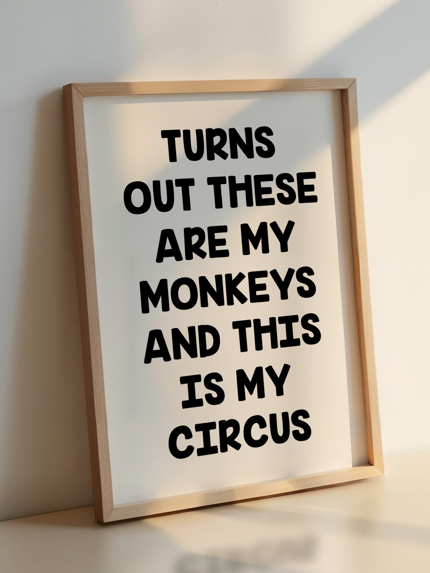 This Is My Circus Print - Black