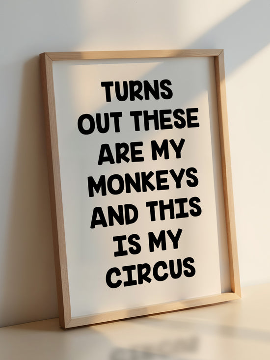 This Is My Circus Print - Black