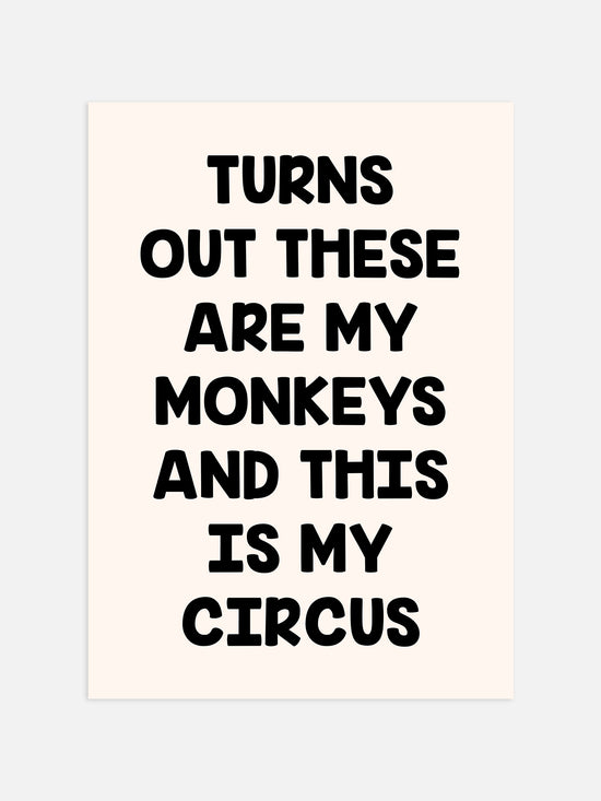 This Is My Circus Print - Black