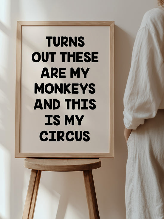 This Is My Circus Print - Black