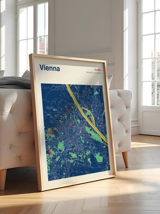 Vienna City Map Print