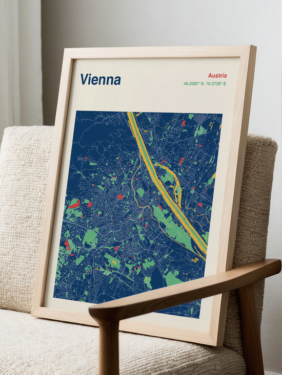 Vienna City Map Print