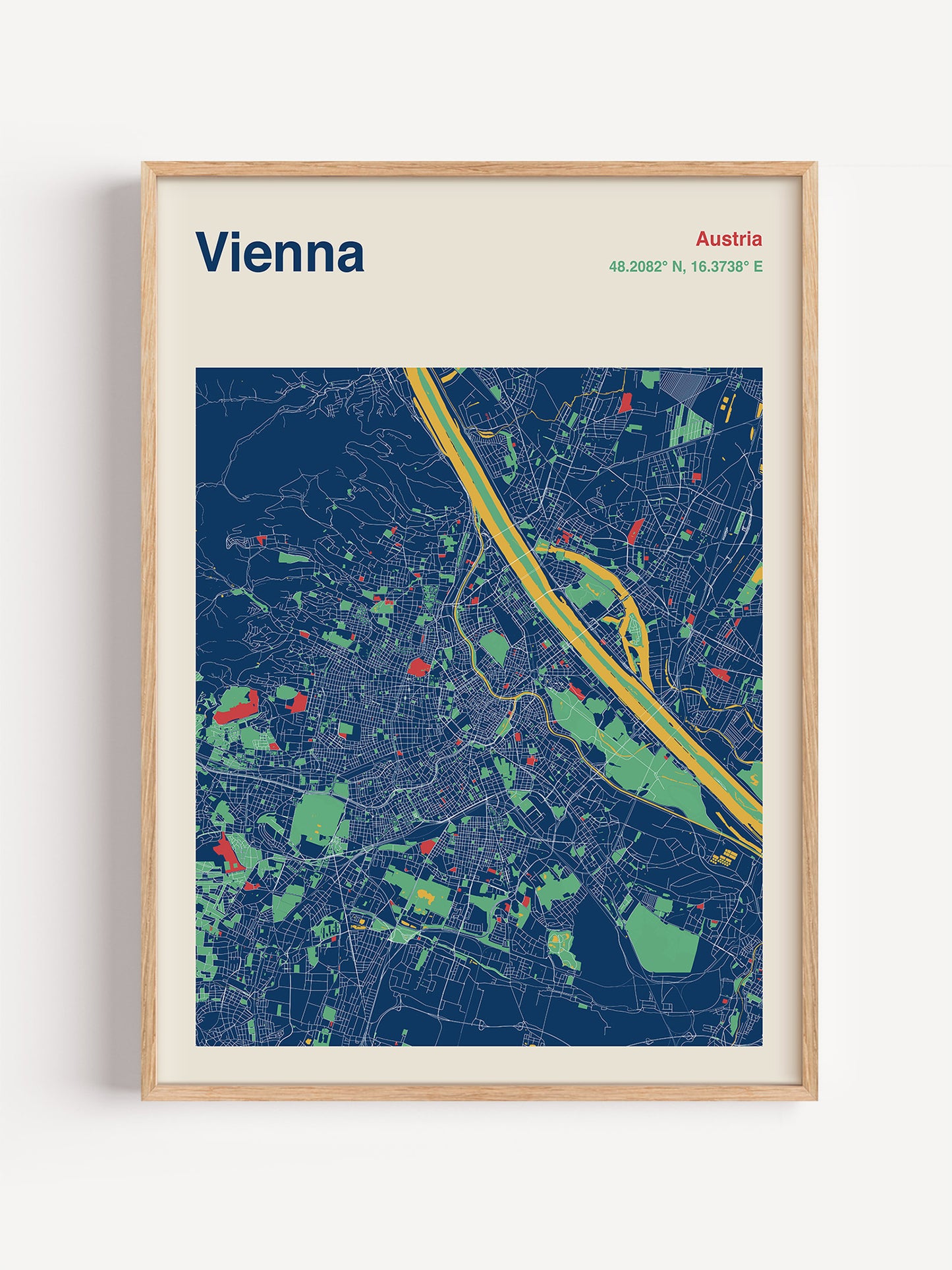 Vienna City Map Print