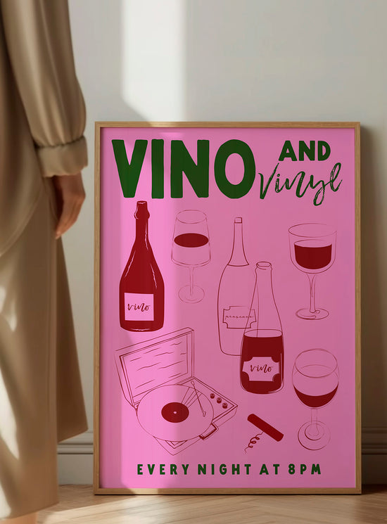 Vino And Vinyl Kitchen Print