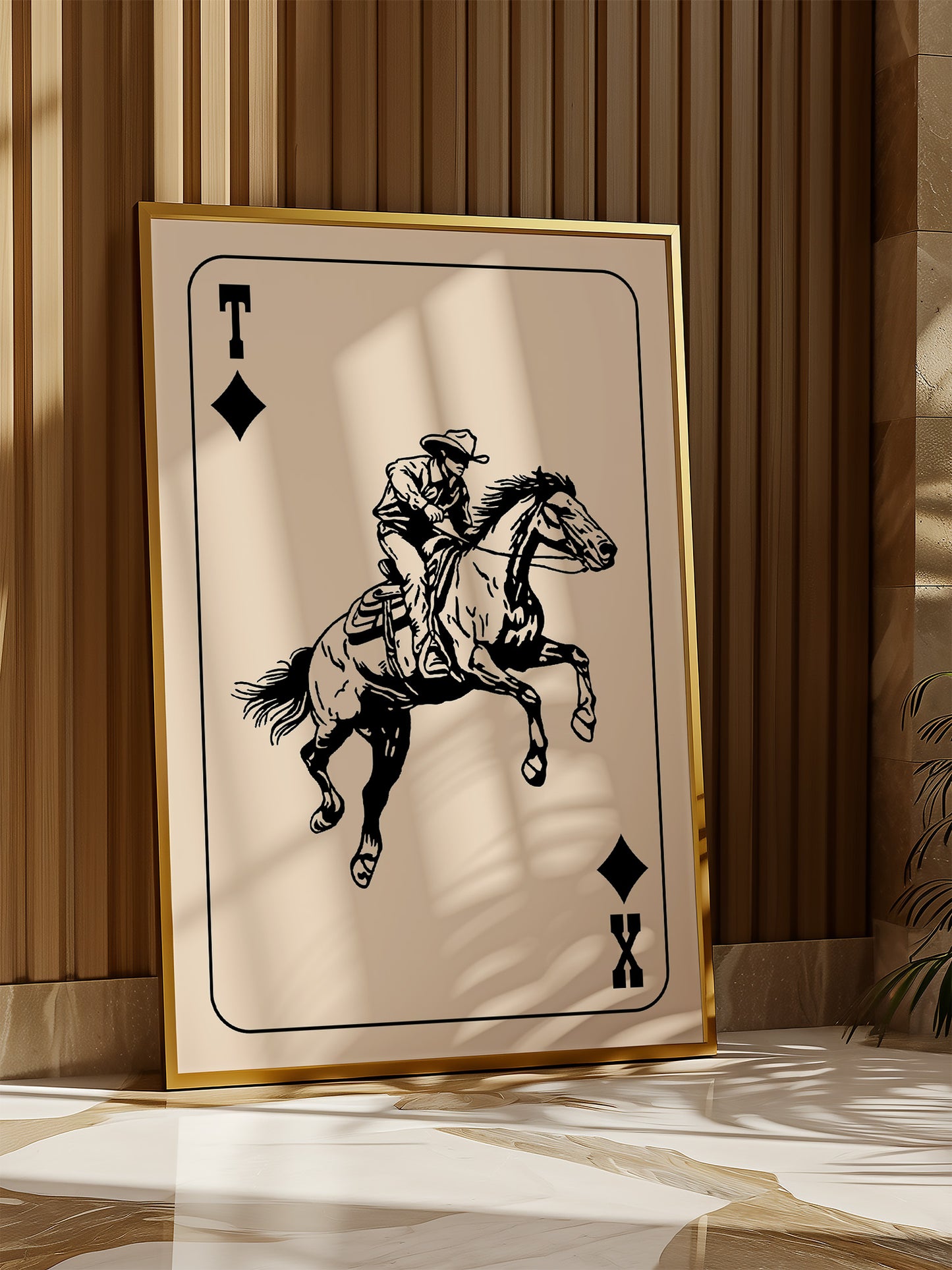 Western Playing Card Poster