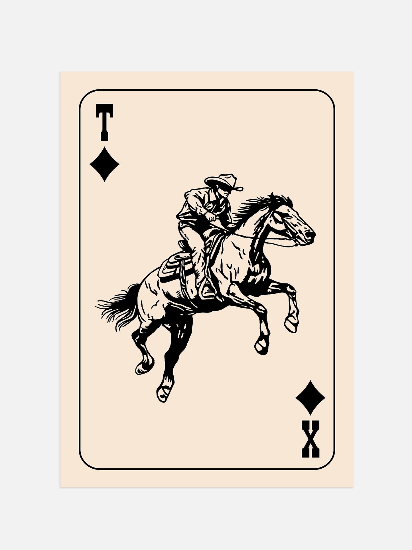 Western Playing Card Poster