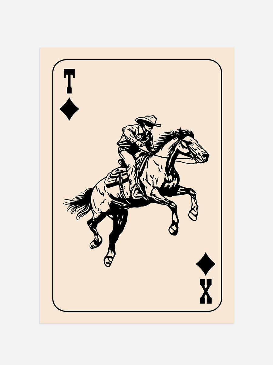 Cowboy Playing Card Print | Digital Download – Luxe Poster Co