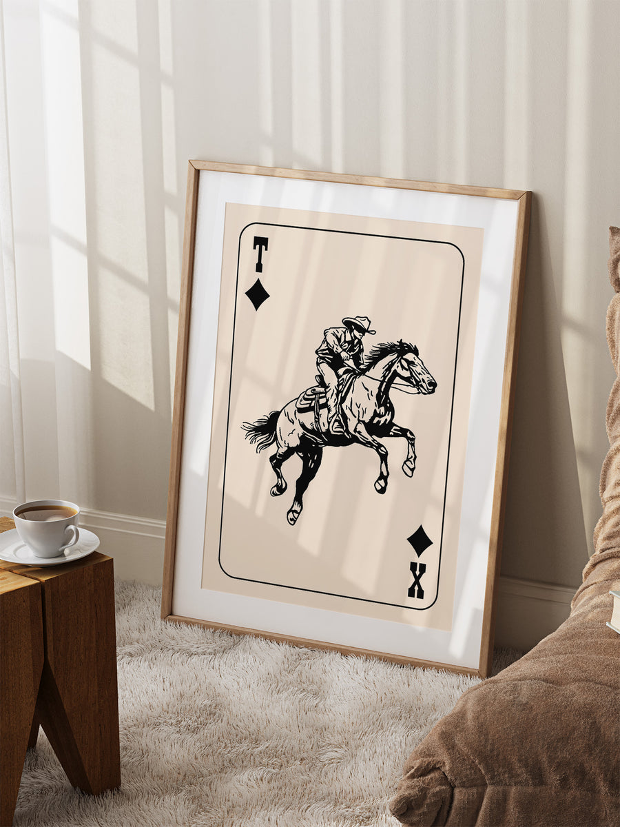 Cowboy Playing Card Print | Digital Download – Luxe Poster Co