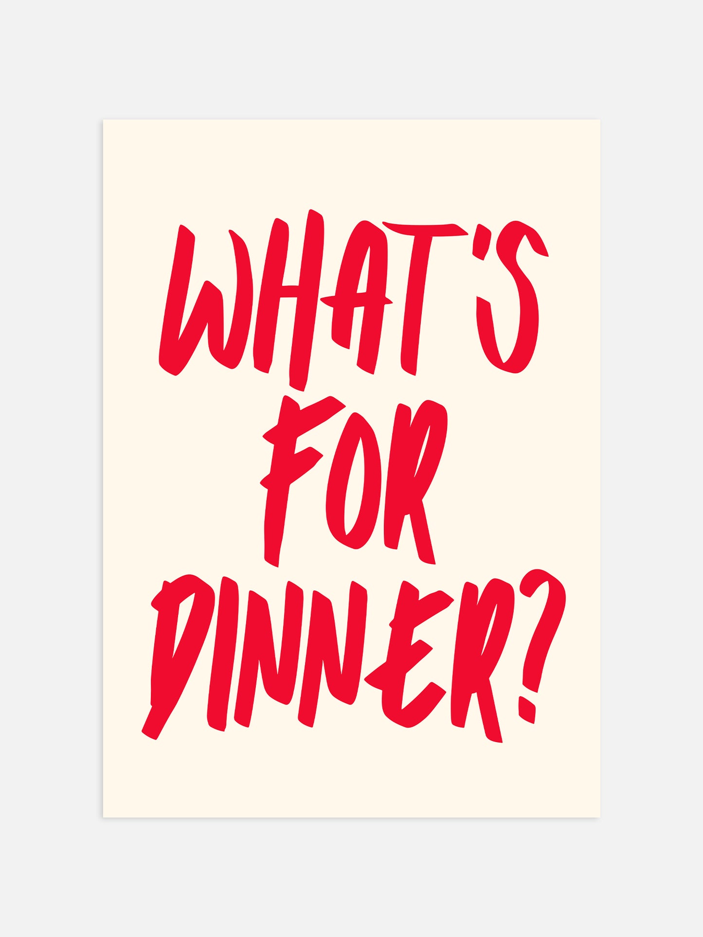 What's For Dinner Poster | Digital Download