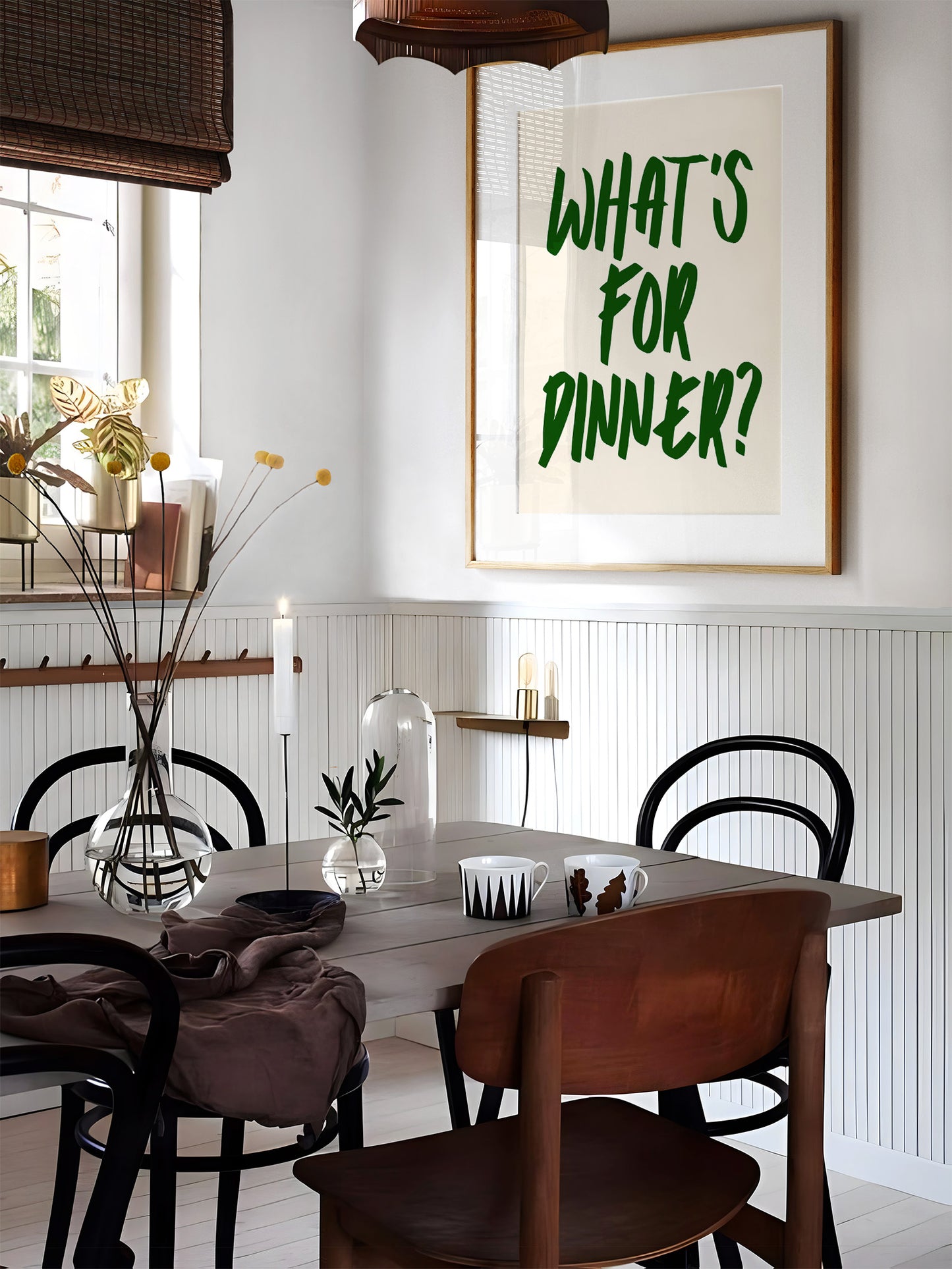 What's For Dinner Print - Black