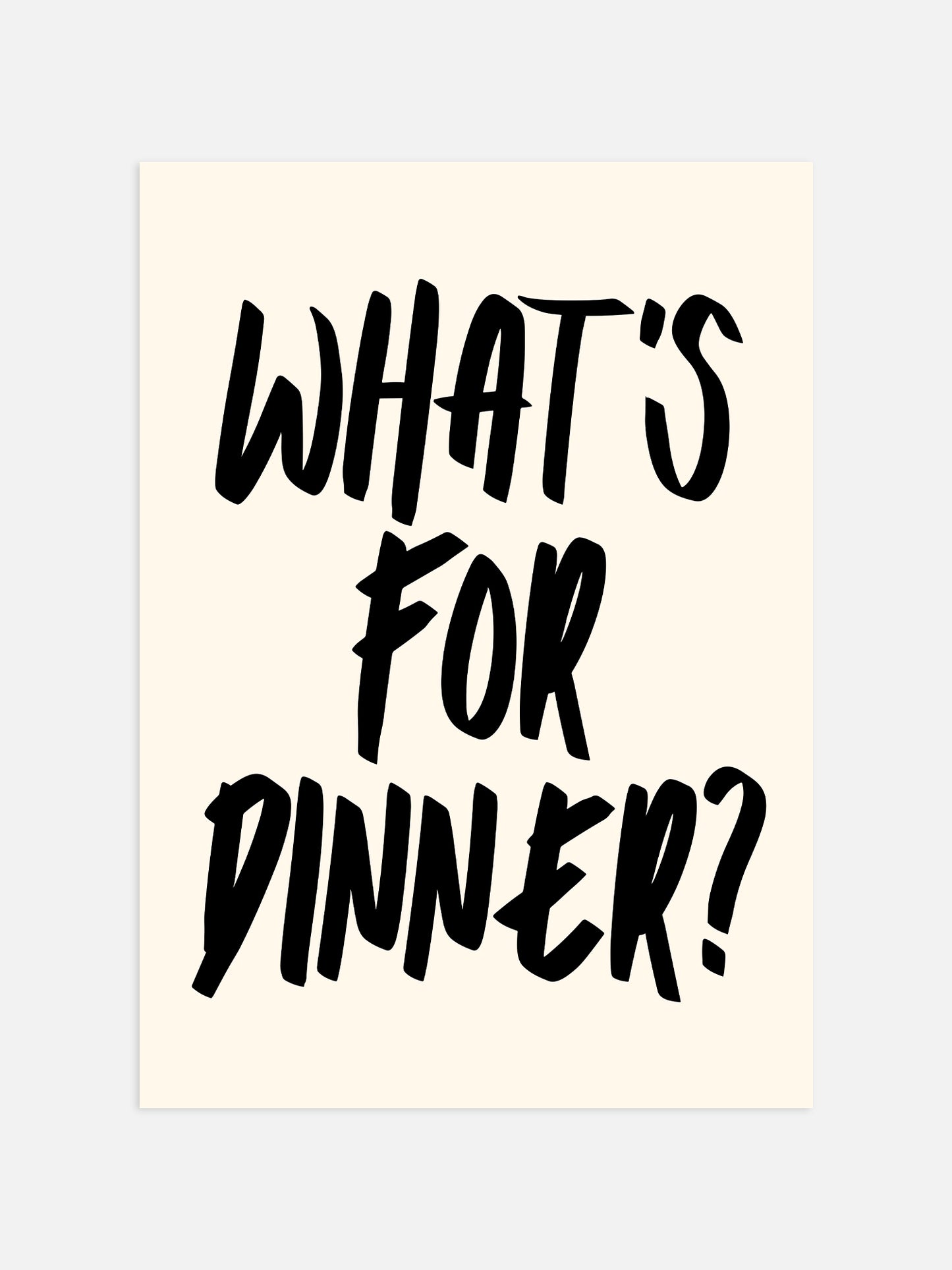 What's For Dinner Print - Red