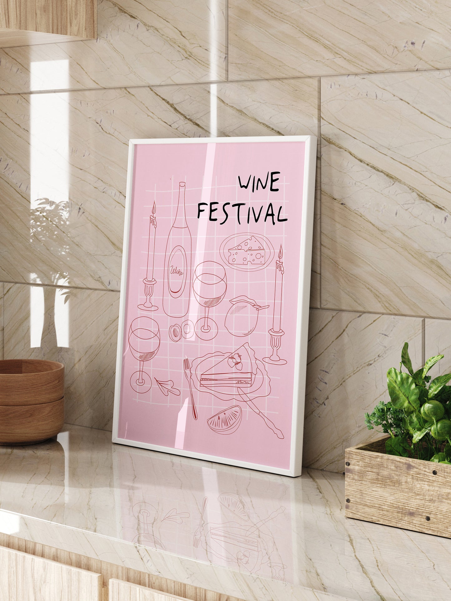 Wine Festival Illustration Poster | Digital Download