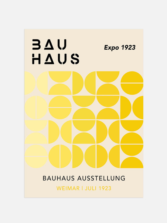 Yellow Gradient Bauhaus Print | Digital Download