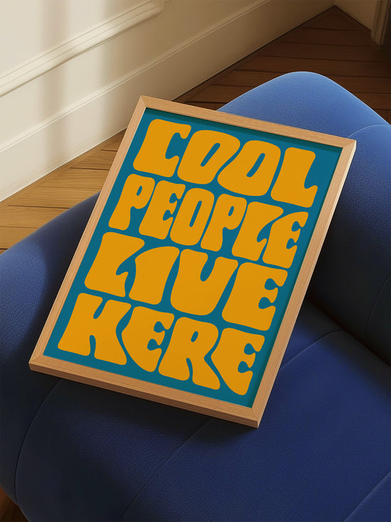 Cool People Live Here Print - Black