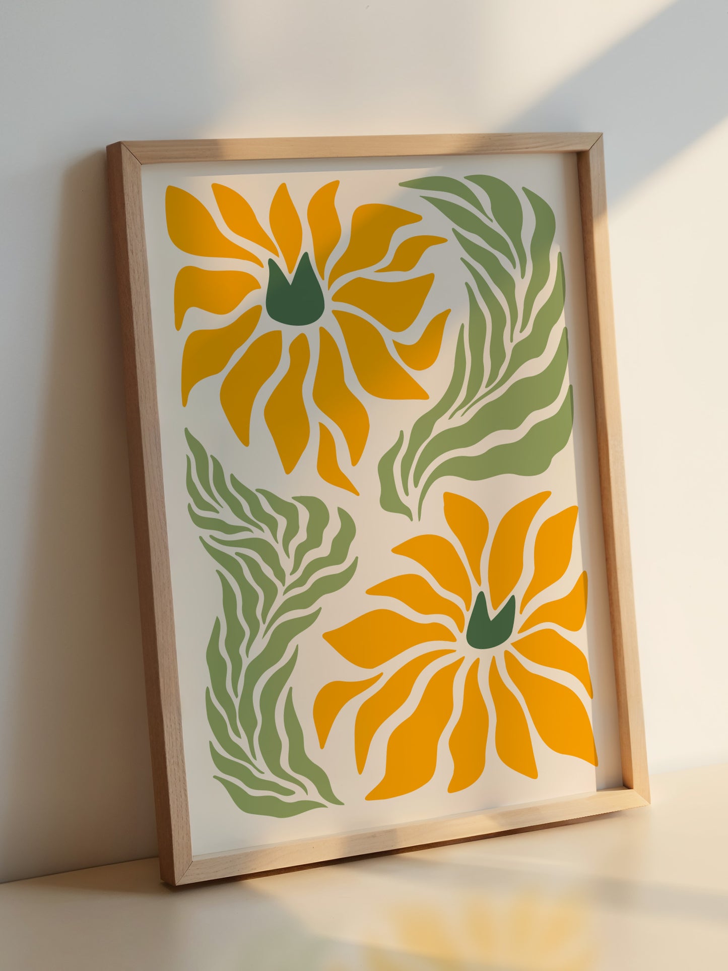 Abstract Sunflower Art Print