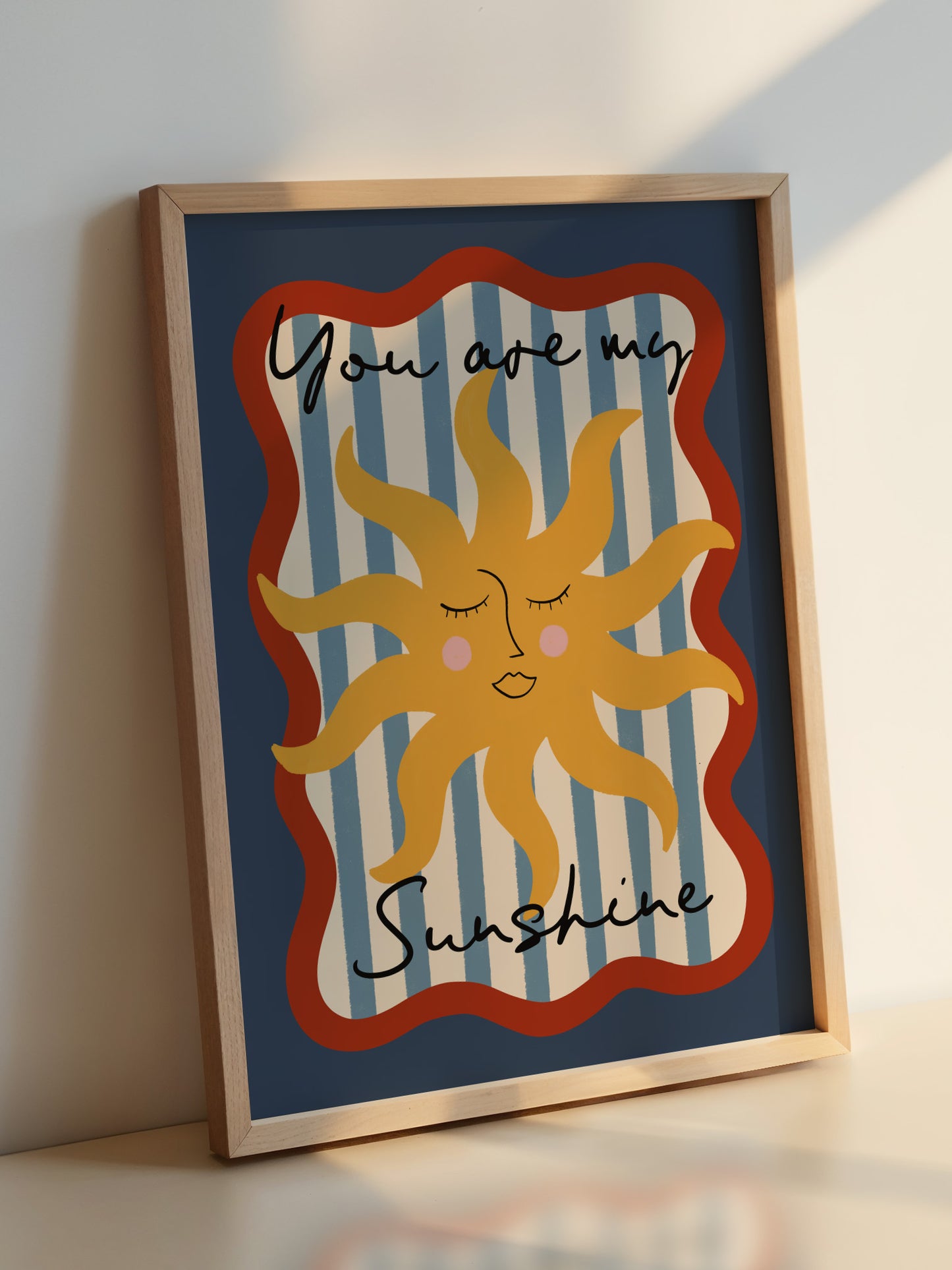 You Are My Sunshine Nursery Print | Blue