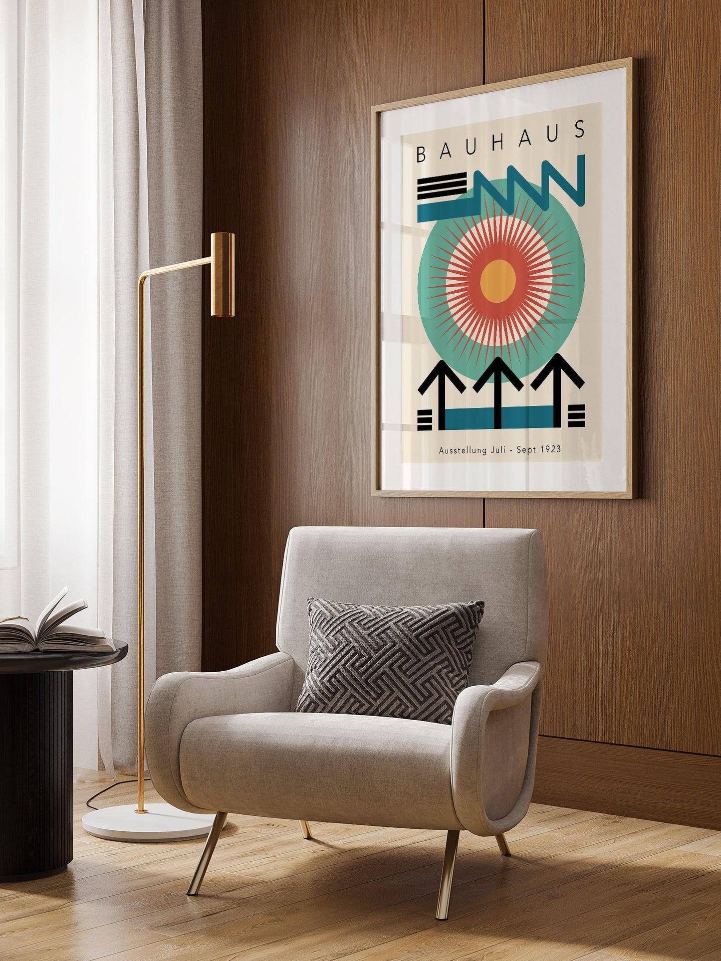 Bauhaus Poster - Modernist Geometric Art Print | Mid Century Wall Decor