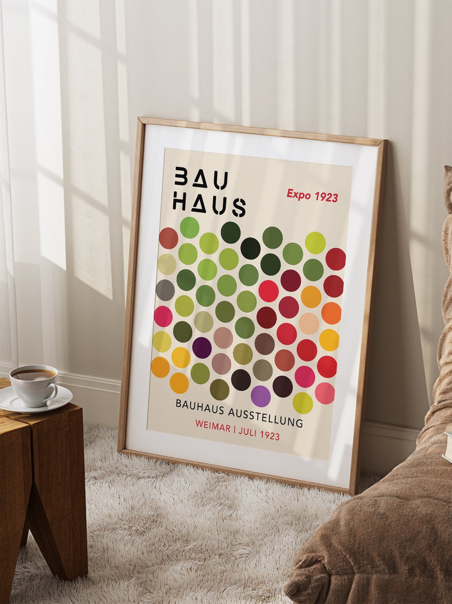 Bauhaus Poster – Multicolor Circle Print | Modernist Art Print for Living Room