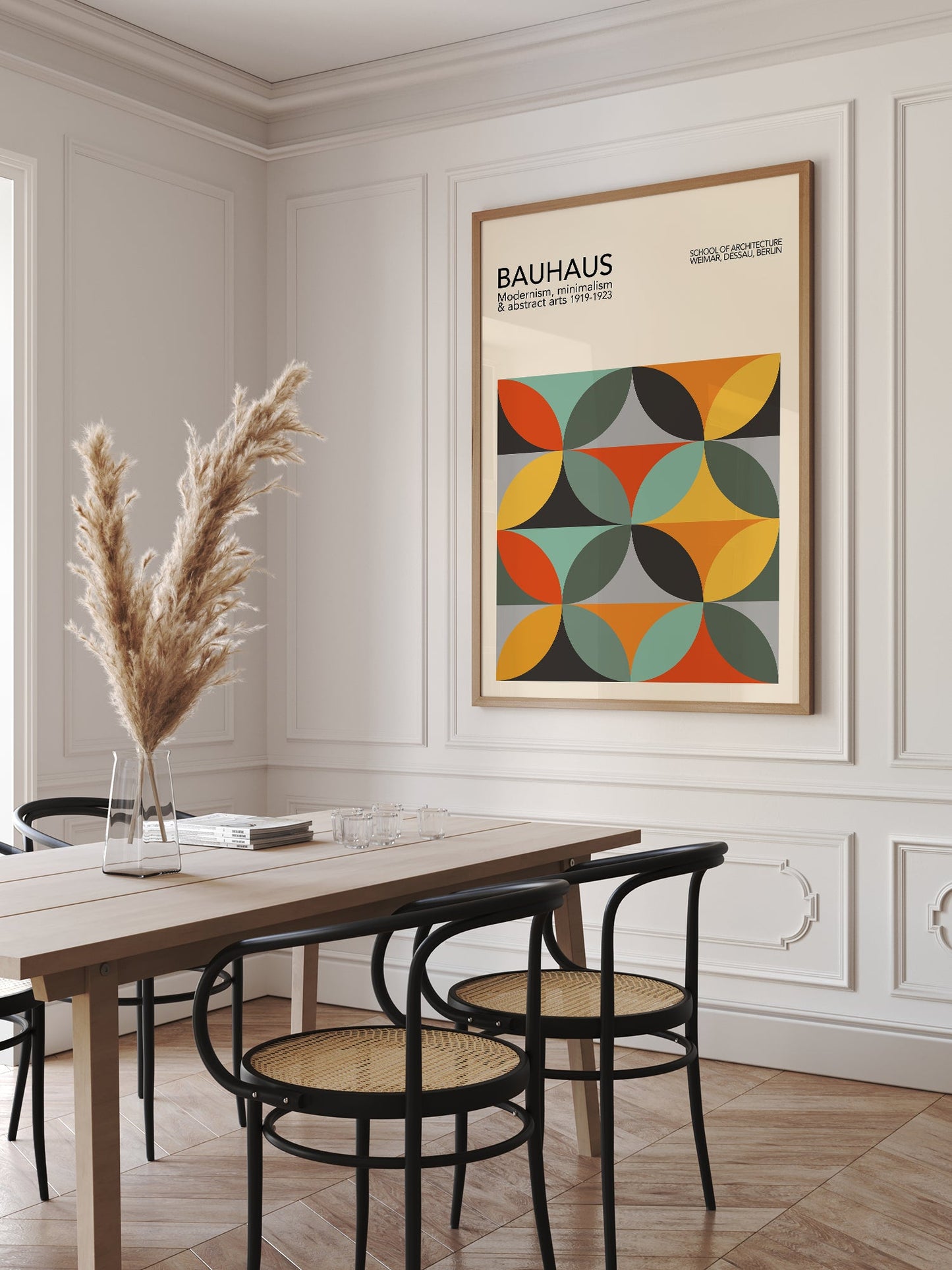 Bauhaus Exhibition Poster – Mid Century Geometric Art Print Framed Poster