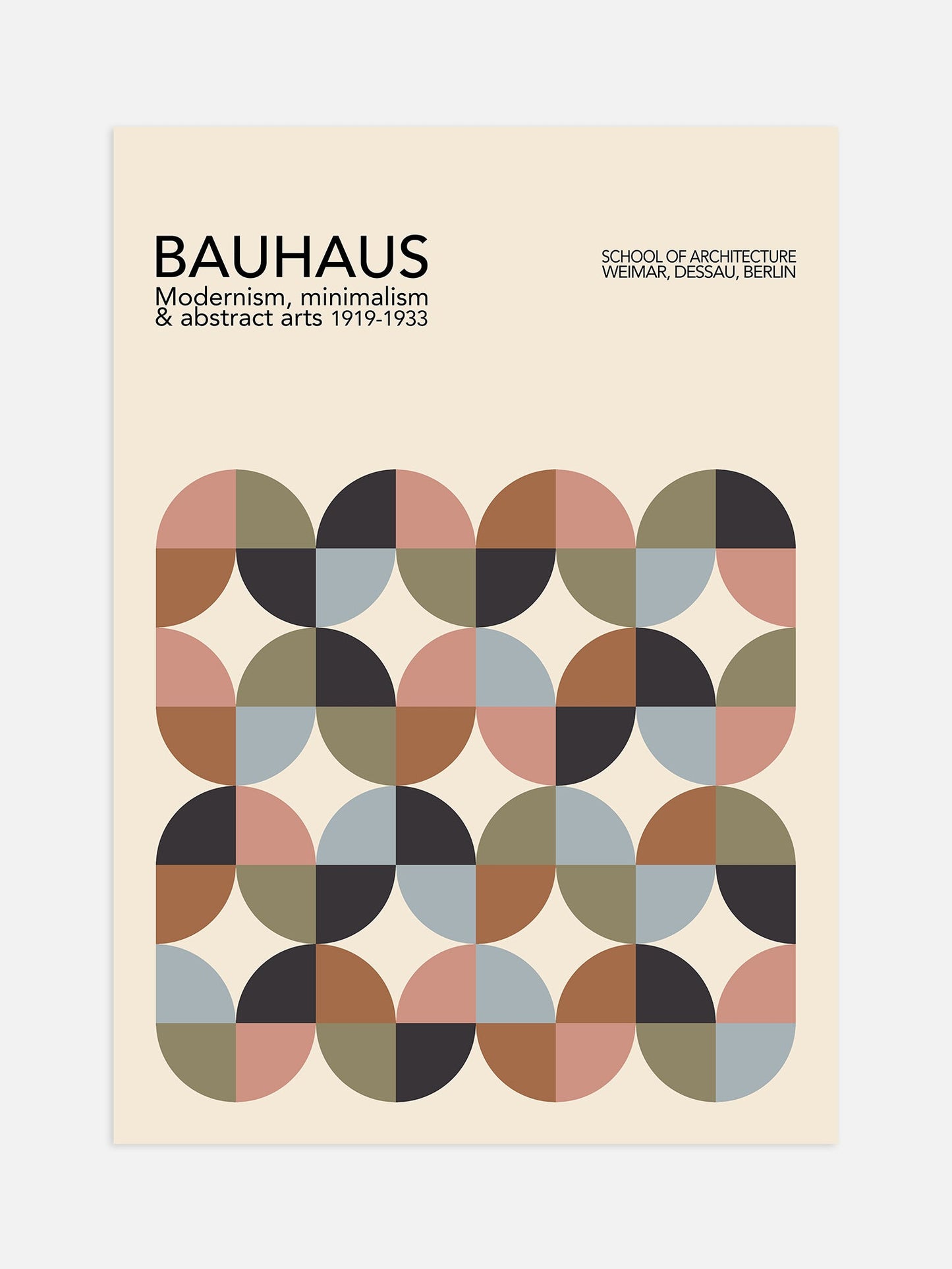 Bauhaus Poster – Abstract Pattern Print | Mid Century Modern Art Wall Decor