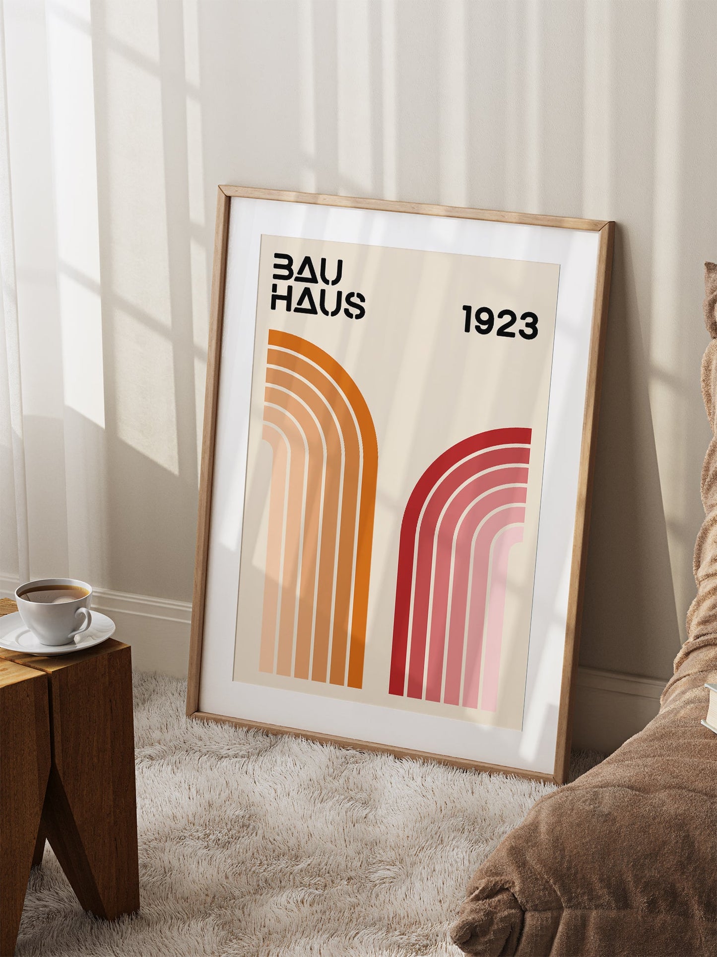 Bauhaus Rainbow Poster – Retro Wall Art With Colorful Gradient Print