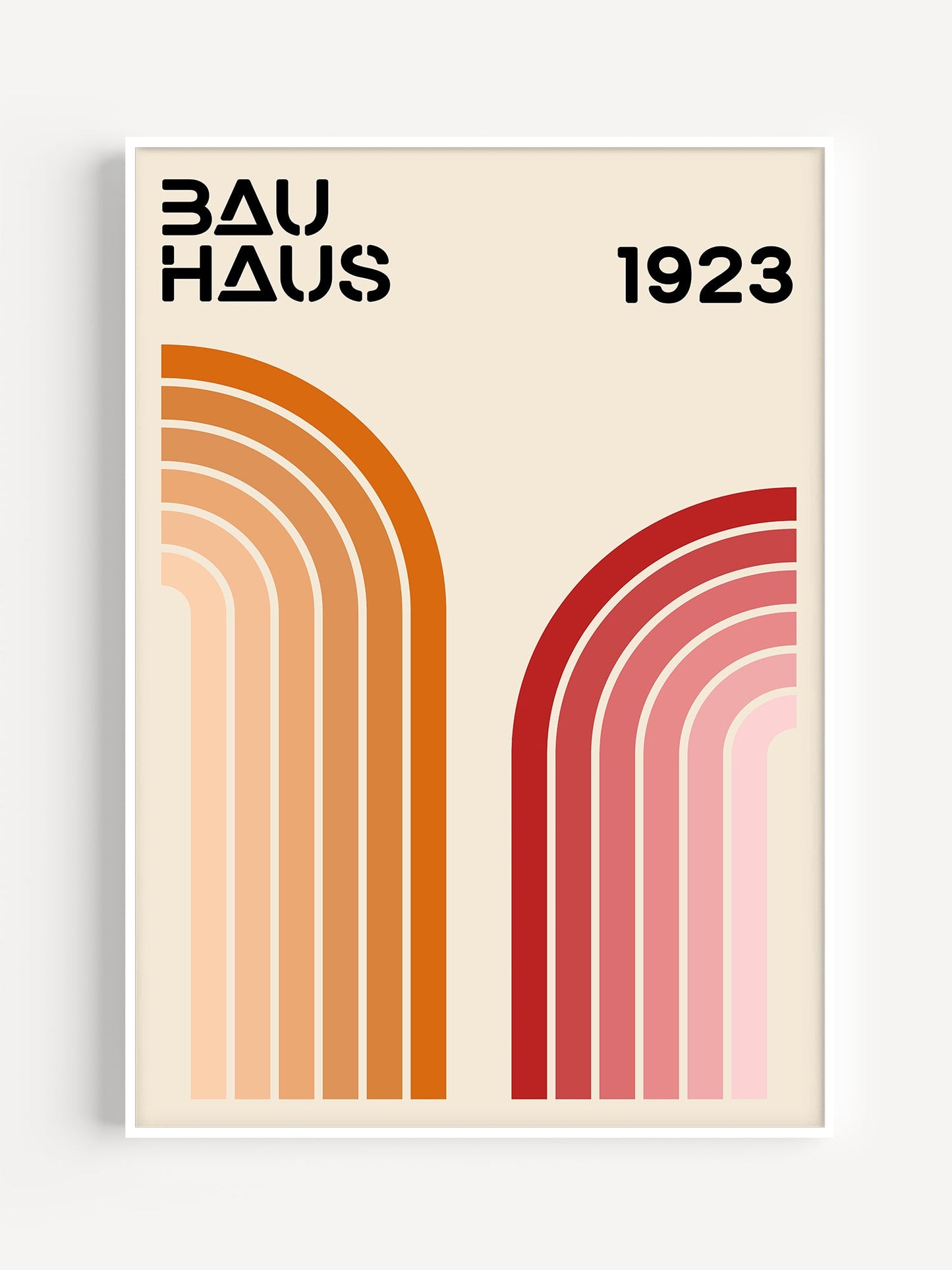 Bauhaus Rainbow Poster – Retro Wall Art With Colorful Gradient Print