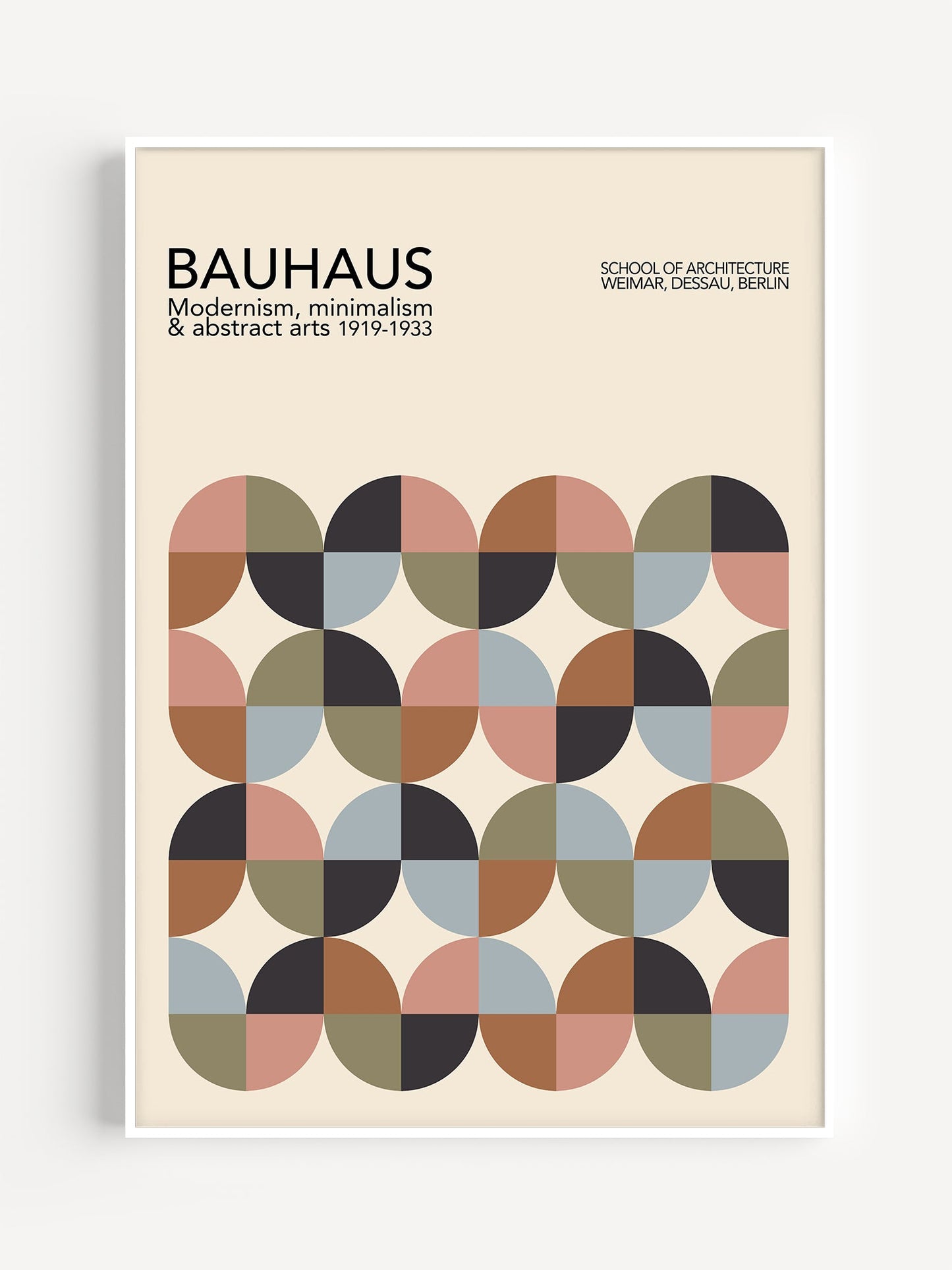 Bauhaus Poster – Abstract Pattern Print | Mid Century Modern Art Wall Decor
