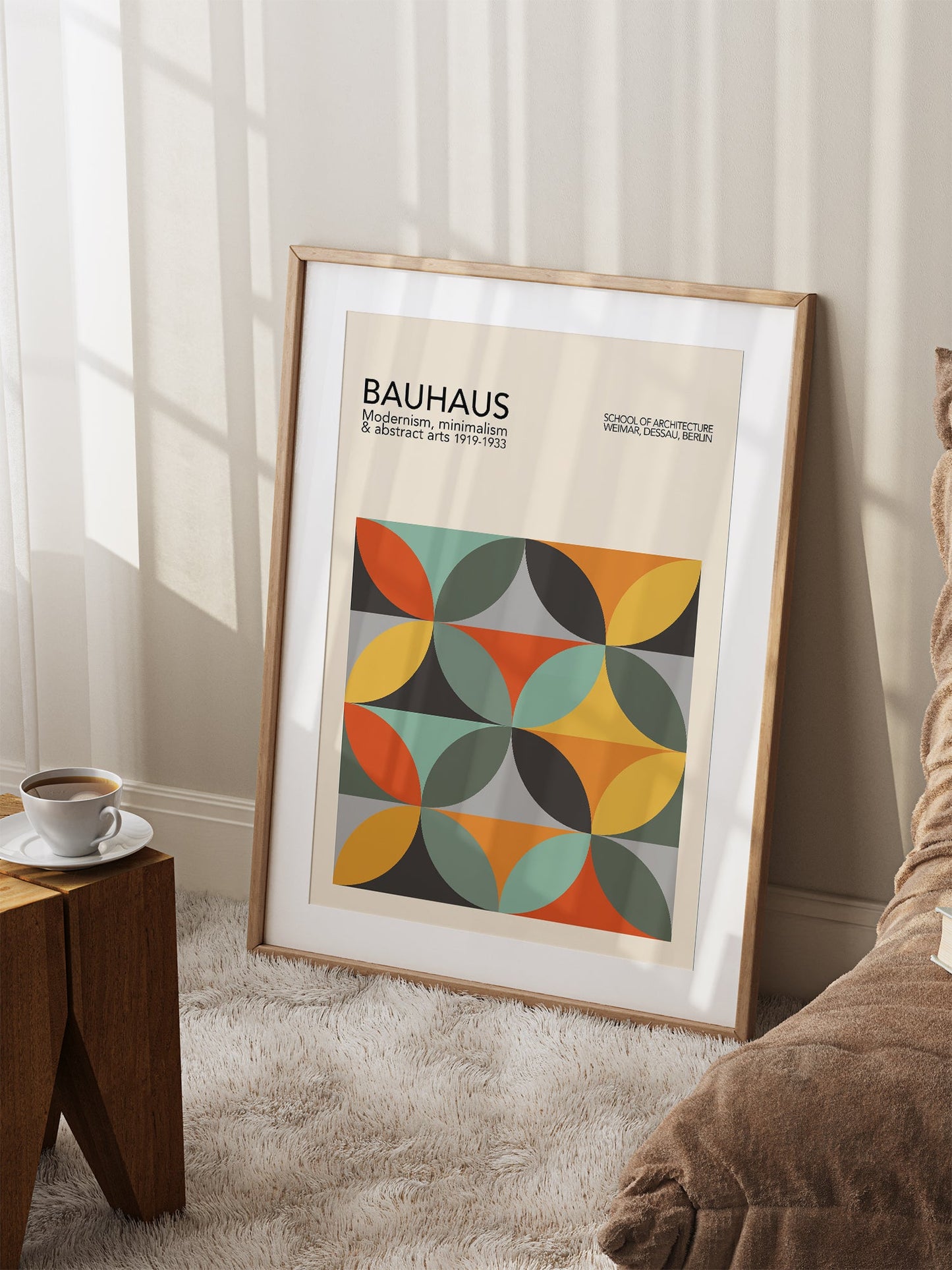 Bauhaus Exhibition Poster – Mid Century Geometric Art Print Framed Poster