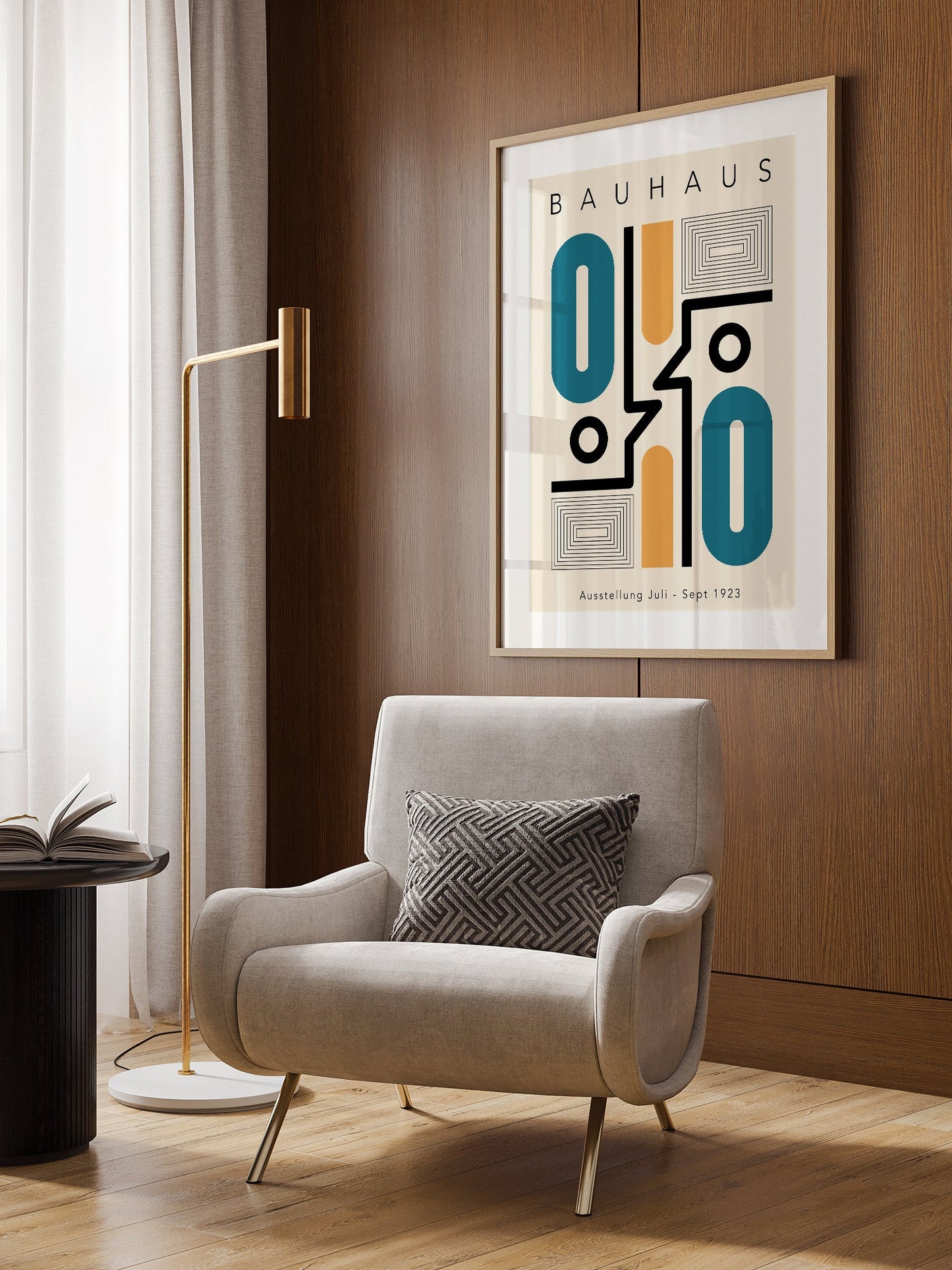 Bauhaus Bird Poster - Geometric Art Print | Mid Century Modernist Wall Art