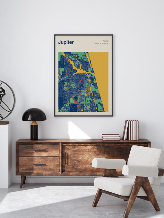Jupiter FL Map Print