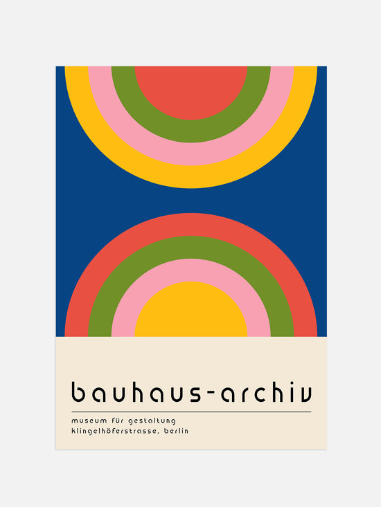 Colourful Bold Bauhaus Poster | Download