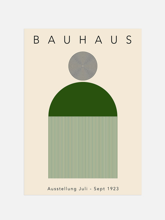 Bauhaus Green Geometric Print | Digital Download