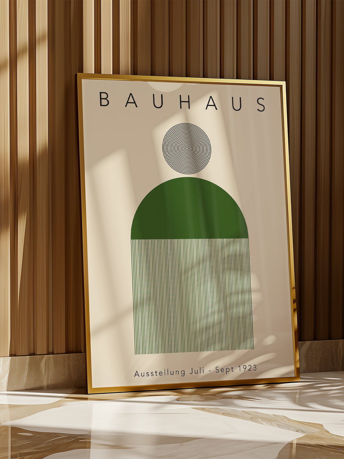 Set Of 2 Green Bauhaus Prints | Digital Download