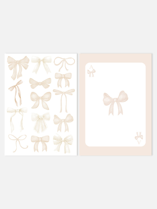 Beige Coquette Bows Set | Digital Download