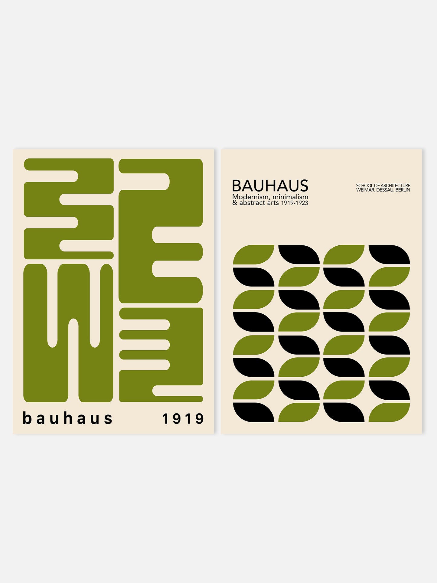 Set Of 2 Geometric Bauhaus Prints | Digital Download